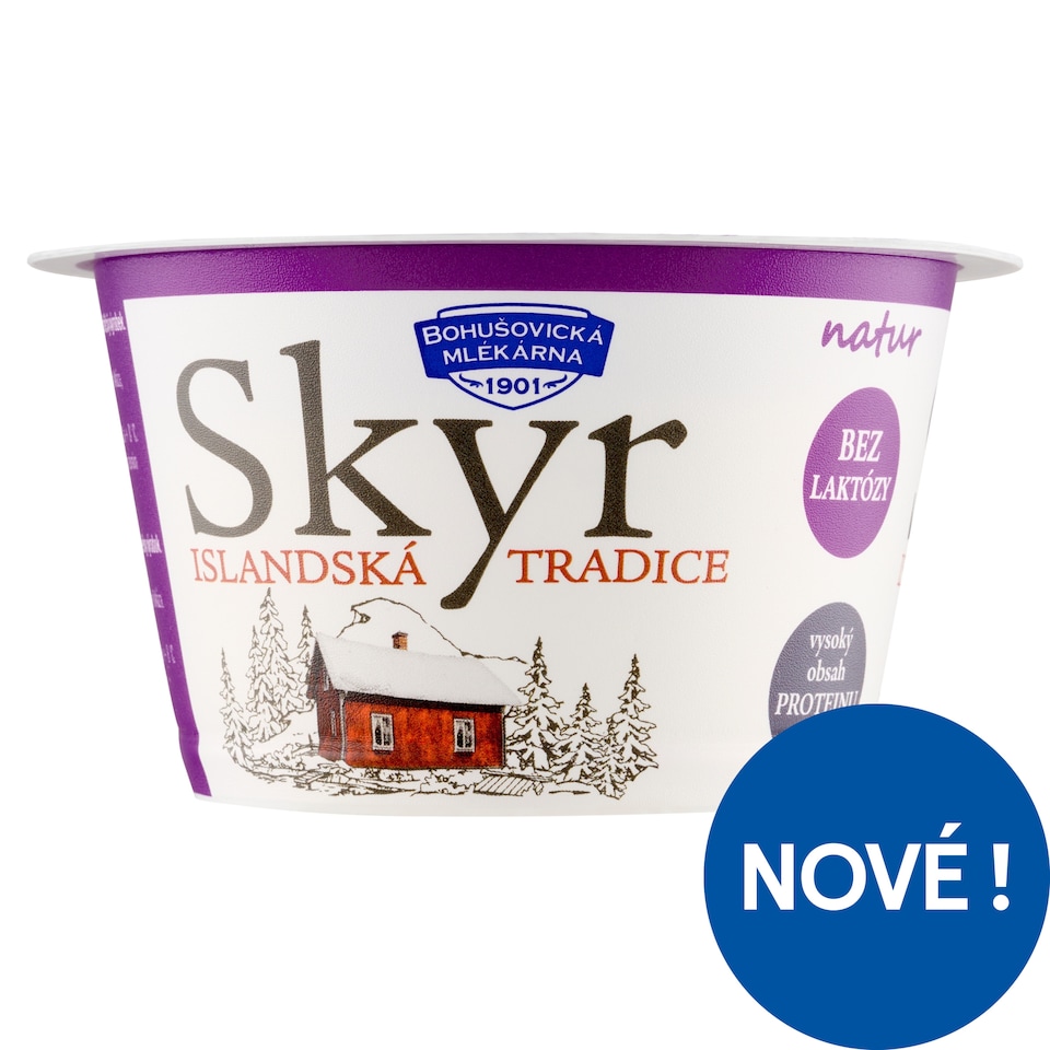 Obrázek 1 pro produkt Bohušovická mlékárna Skyr natur bez laktózy 130g
