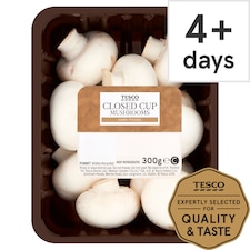 Tesco Closed Cup Mushrooms 300G (C)