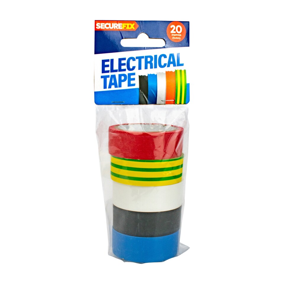 SECUREFIX Electrical Insulation Tape 19mm x 4m, 5 rolls 