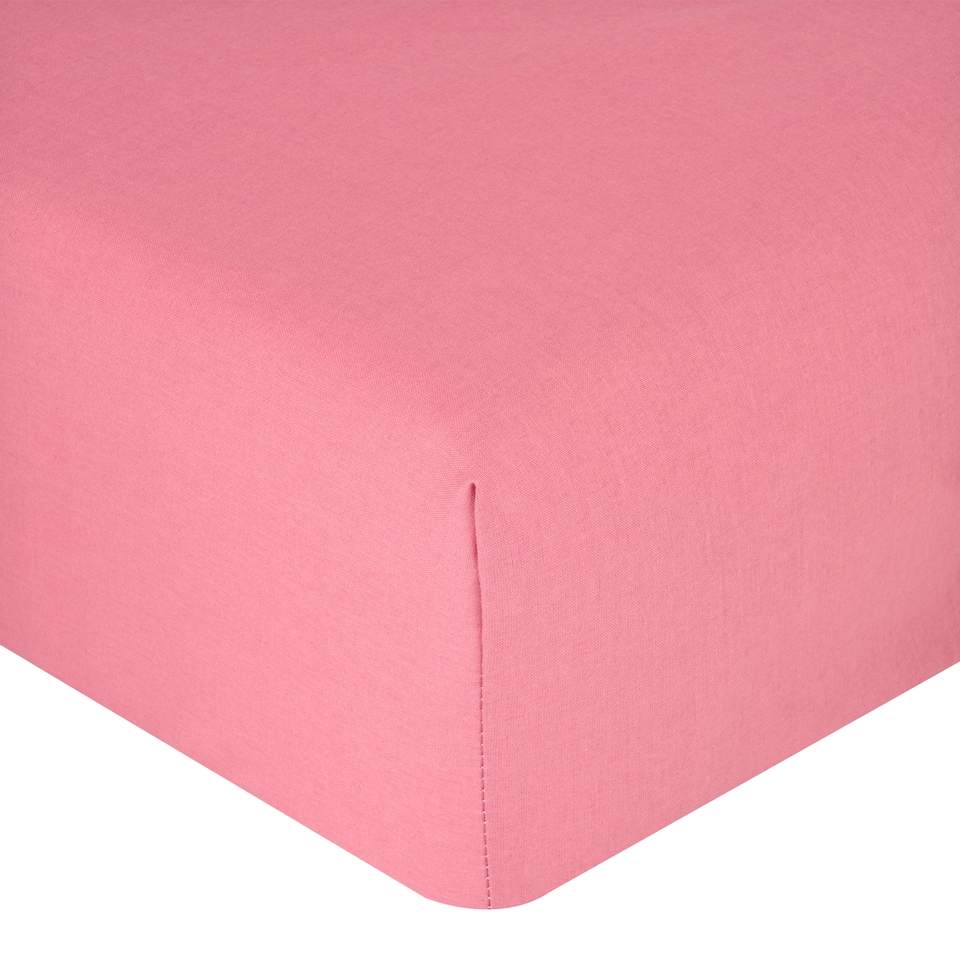 F&F Home Rose Poly Cotton Rose Fitted Sheet King