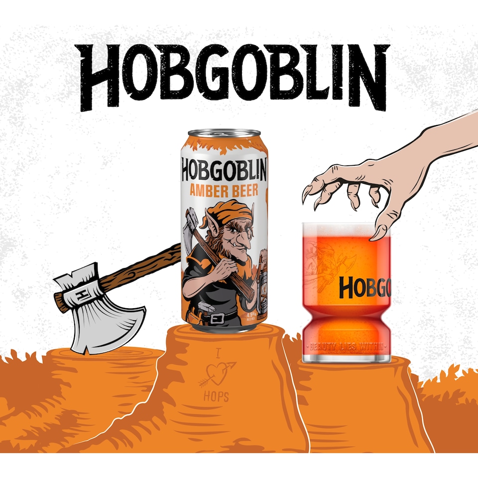 image 1 of Hobgoblin Amber Ale Beer Can 10x440ml