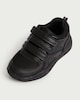 image 3 of F&F School Triple Strap Trainers in Black