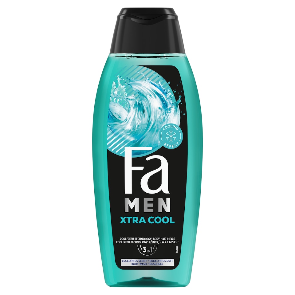 Fa Men Xtra Cool 3in1 Eucalyptus Scent Body Wash 400 ml 