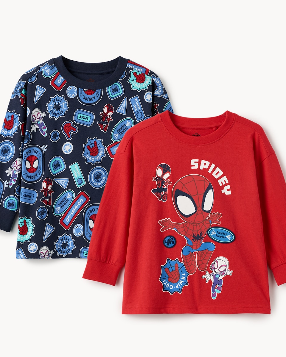 image 1 of Spider-Man Pure Cotton Pyjama Sets in Multi