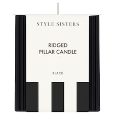 Style Sisters Ridged Pillar Candle Small 400G Assorted