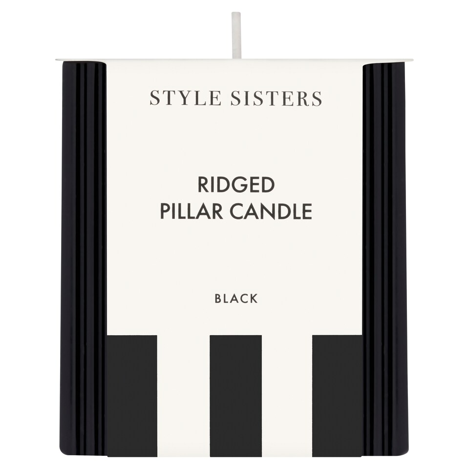 image 1 of Style Sisters Ridged Pillar Candle Small 400G Assorted
