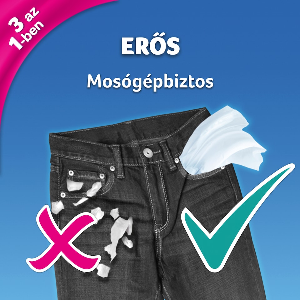 Zewa Deluxe Original illatmentes papír zsebkendő 3 rétegű 90 db 1. kép