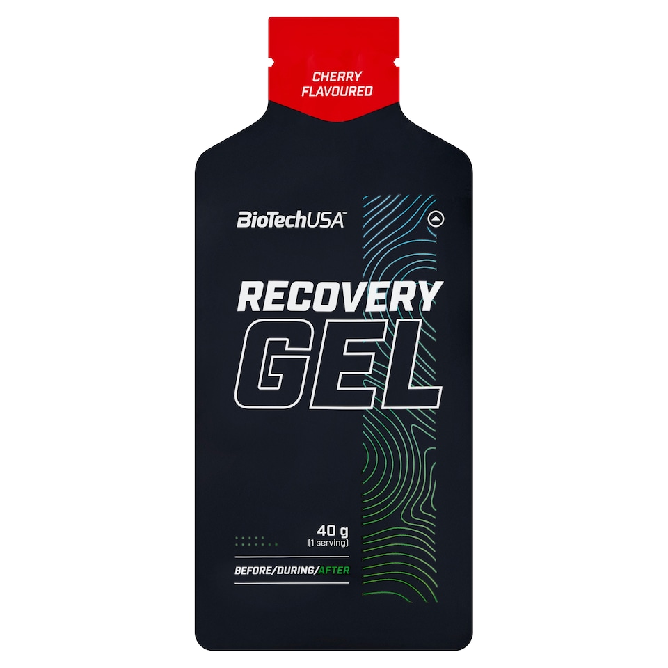 BioTechUSA Recovery Gel cseresznye ízű szénhidrátot és fehérjét tartalmazó étrendkiegészítő gél 40 g  1. kép