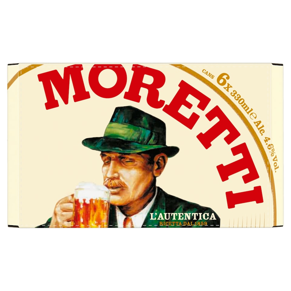 Birra Moretti Lager Beer 6 X 330Ml