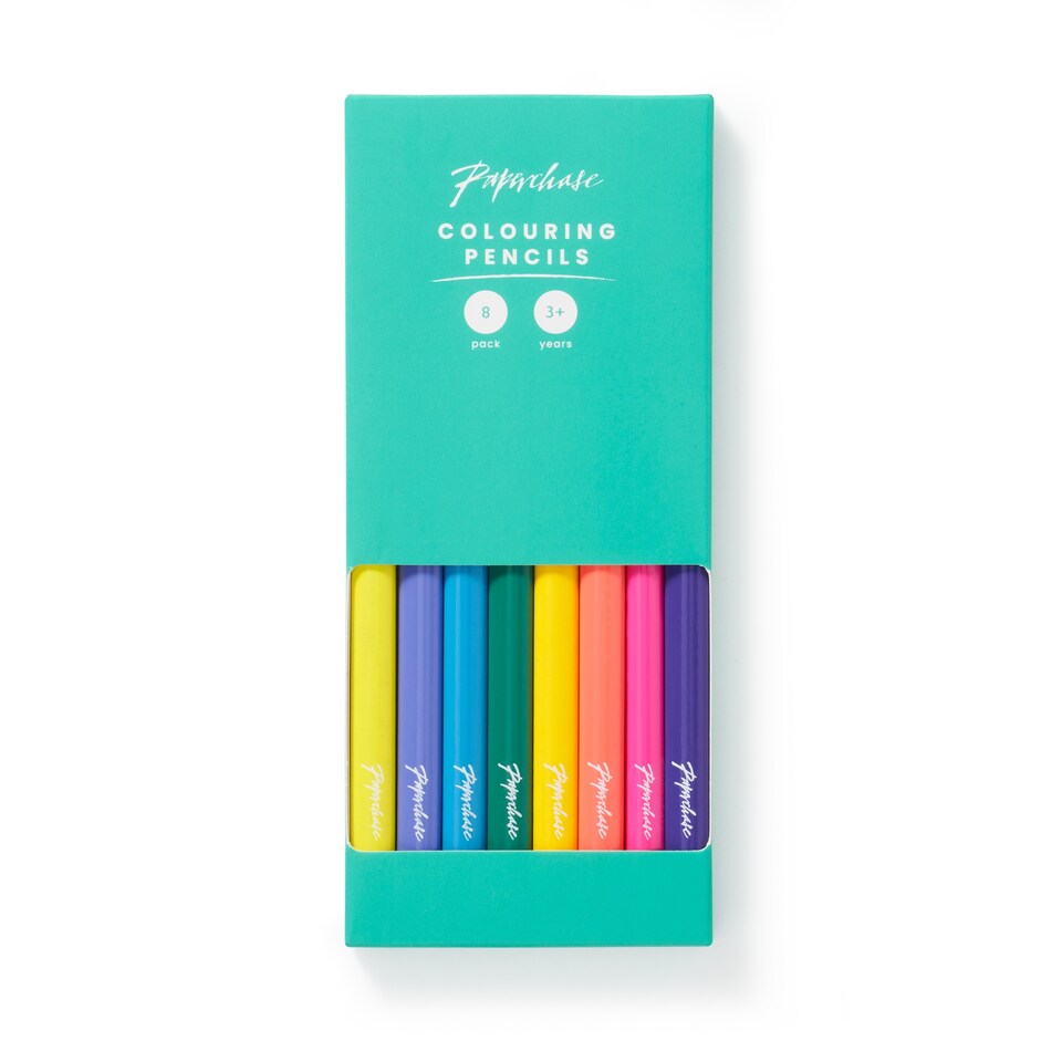 image 1 of Paperchase Happy Space 8 Colouring Pencils