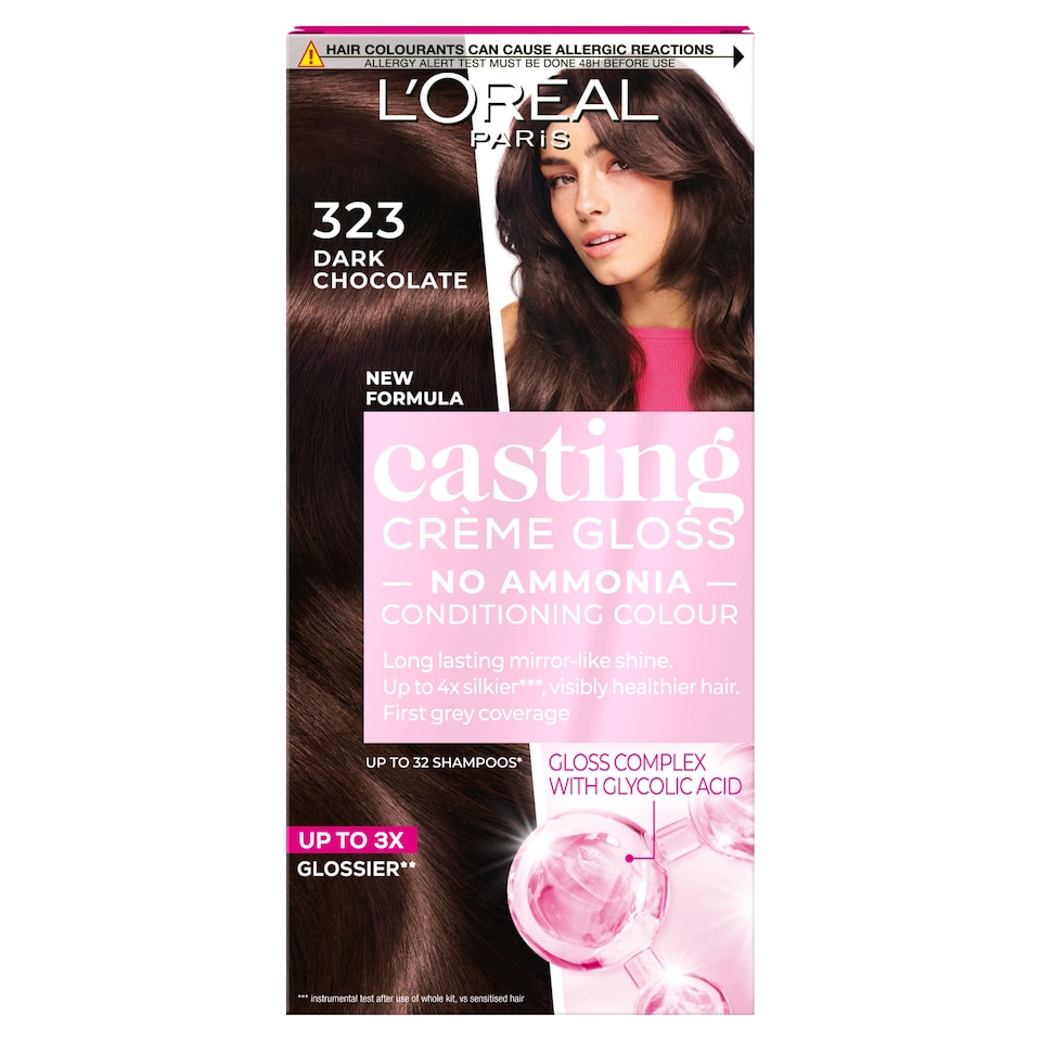image 1 of L'Oreal Paris Casting Creme Gloss 323 Dark Chocolate Brown Semi-Permanent Hair Dye