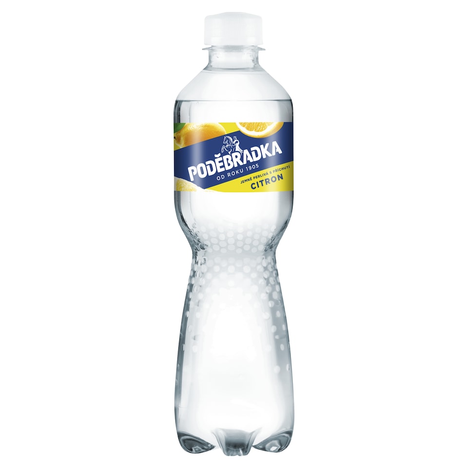 Poděbradka Jemně perlivá s příchutí citron 0,5l