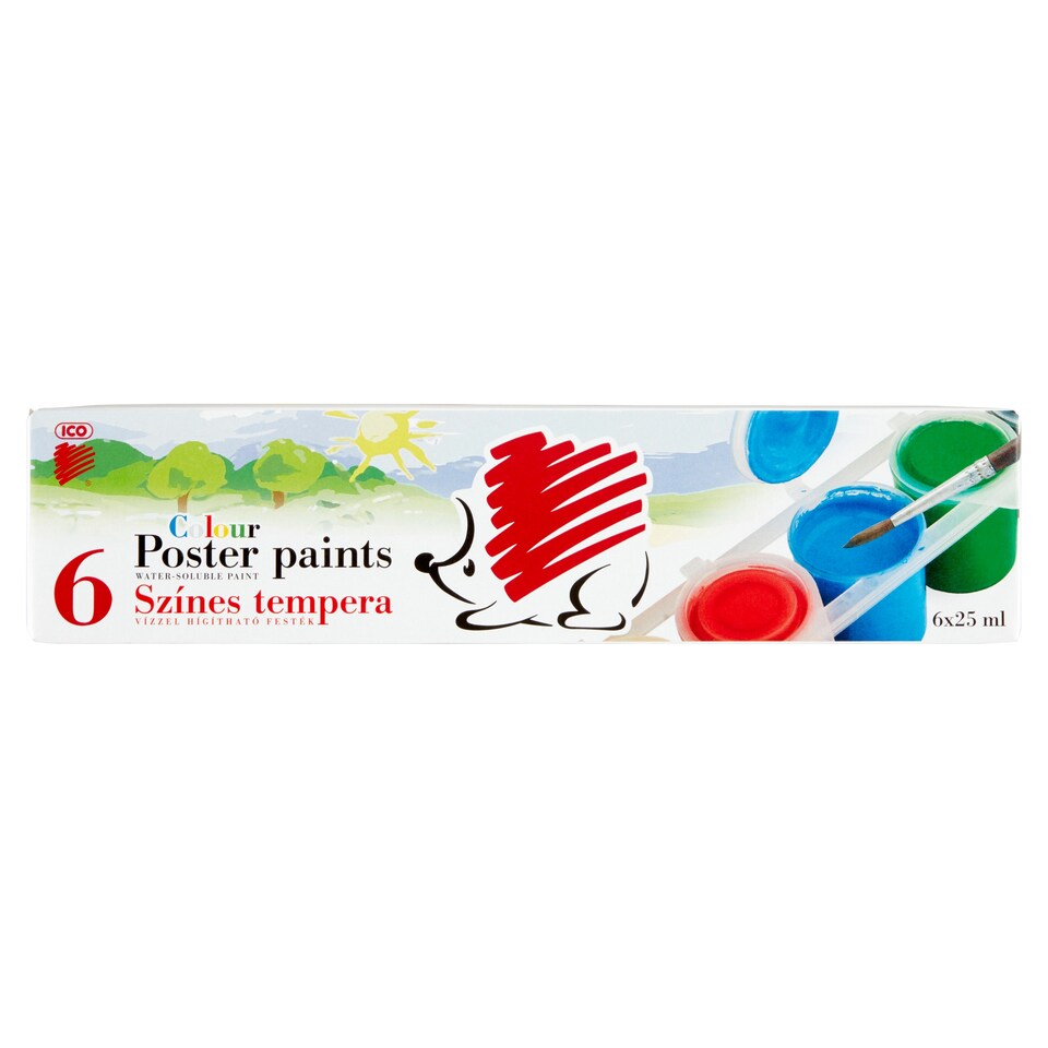 ICO Süni színes tempera 6 x 25 ml