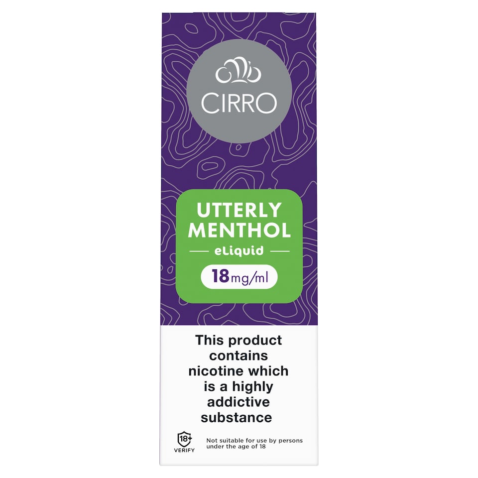 Cirro Utterly Menthol Eliquid 18Mg/Ml 10Ml