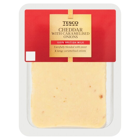 Tesco Cheddar With Caramelised Red Onion 300G Tesco Groceries