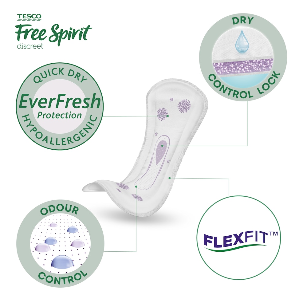 image 1 of Tesco Free Spirit Extra Pads 10 Pack