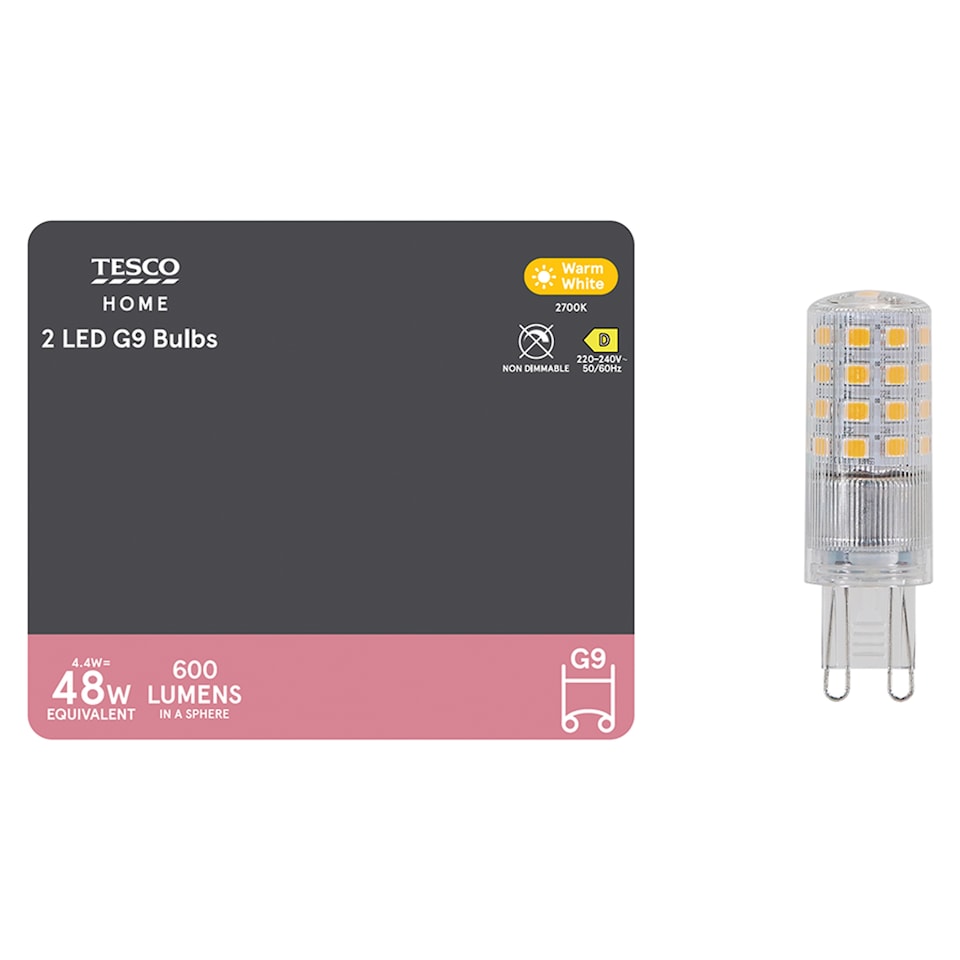 Tesco LED G9 48W Warm White 2 Pack