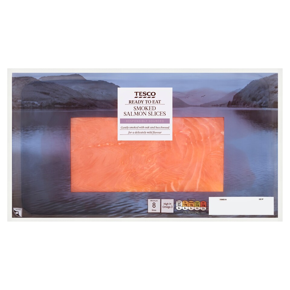 Tesco Smoked Salmon Slices 300G