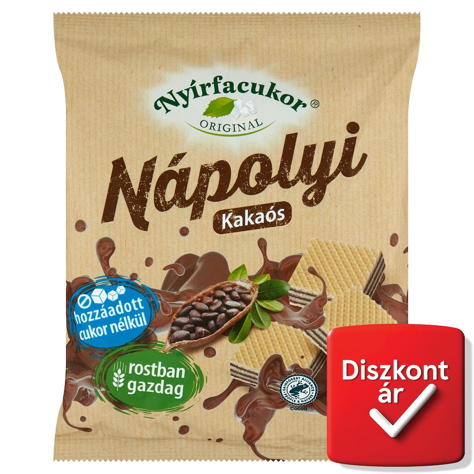 Nyírfacukor Original kakaós nápolyi xilittel és inulinnal 180 g