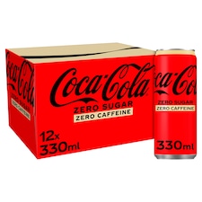 Coca-Cola Zero Sugar Zero Caffeine Soft Drink 12 x 330ml