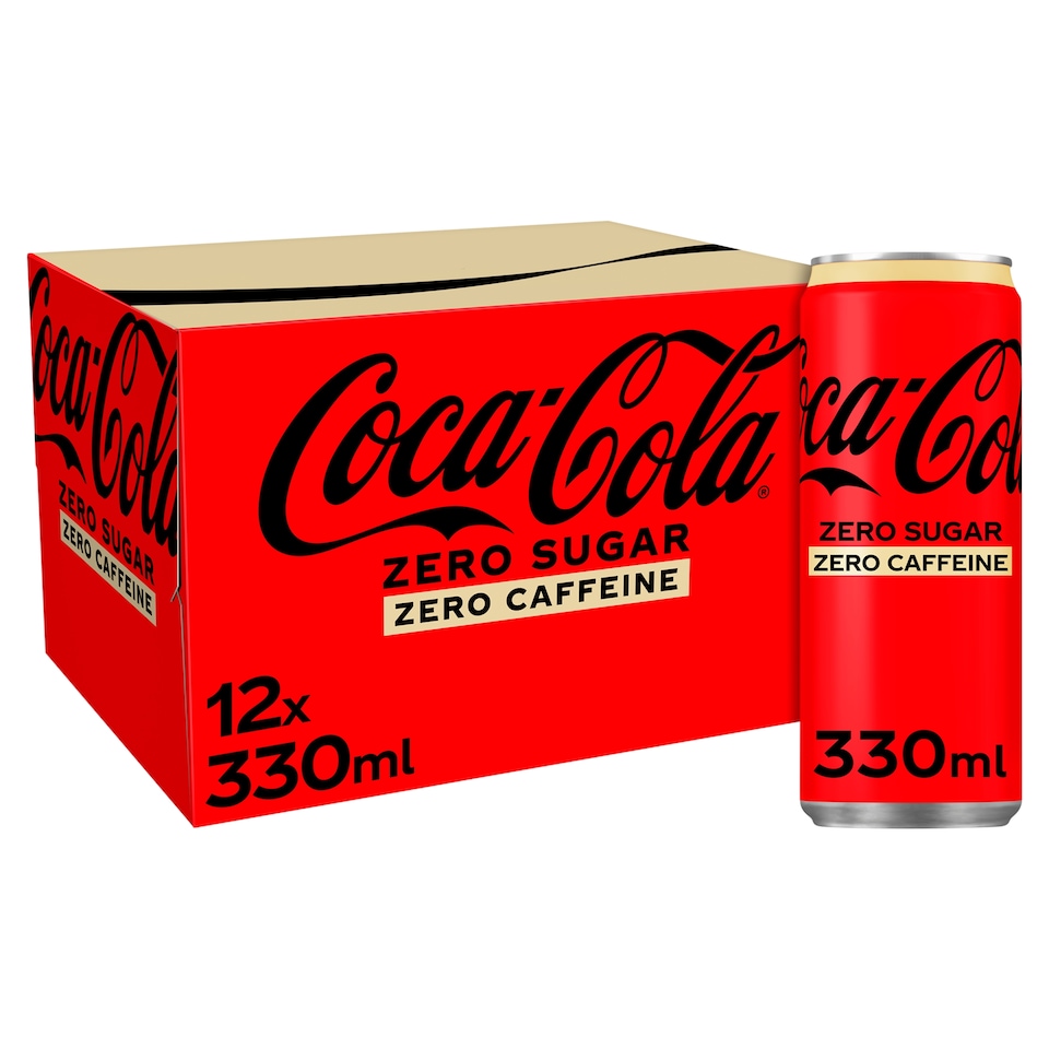Coca-Cola Zero Sugar Zero Caffeine Soft Drink 12 x 330ml