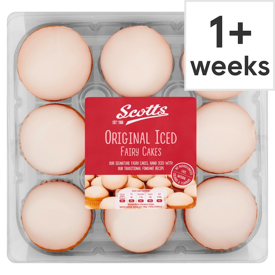 Scotts Original Iced & White Fairy Cakes 9 Pack