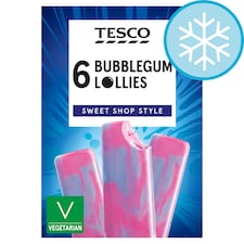 Tesco Bubblegum Lollies 6X55ml