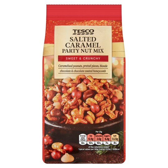 Tesco Salted Caramel Party Nut Mix 250G Tesco Groceries
