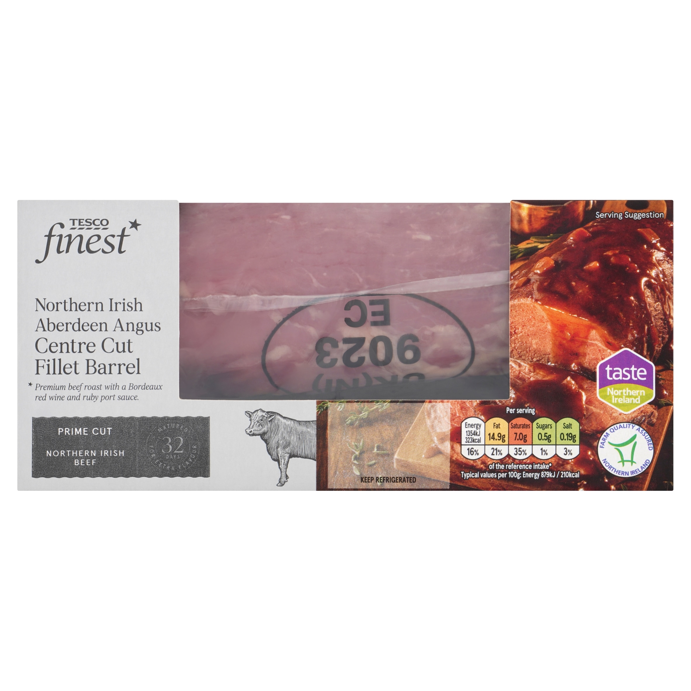 Tesco Finest Northern Irish Aberdeen Angus Centre Cut Fillet Barrel ...