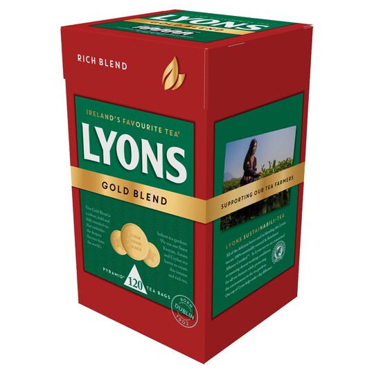 Lyons Tea Bags Gold Pyramid 120'S 348G Tesco Groceries