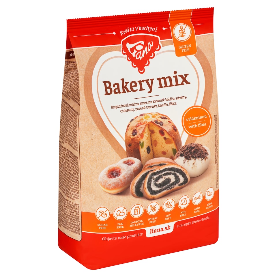 obrázok 1 z Liana Bakery mix bezgluténová múčna zmes na kysnuté koláče 1000 g
