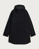 image 4 of The F&F Edit Hooded Longline Coat in Black