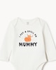 image 3 of F&F Baby Pure Cotton Pumpkin Bodysuit in White