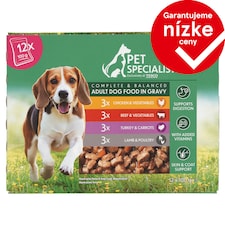 Pet Specialist Kompletné krmivo pre dospelé psy v omáčke 12 x 100 g (1200 g)