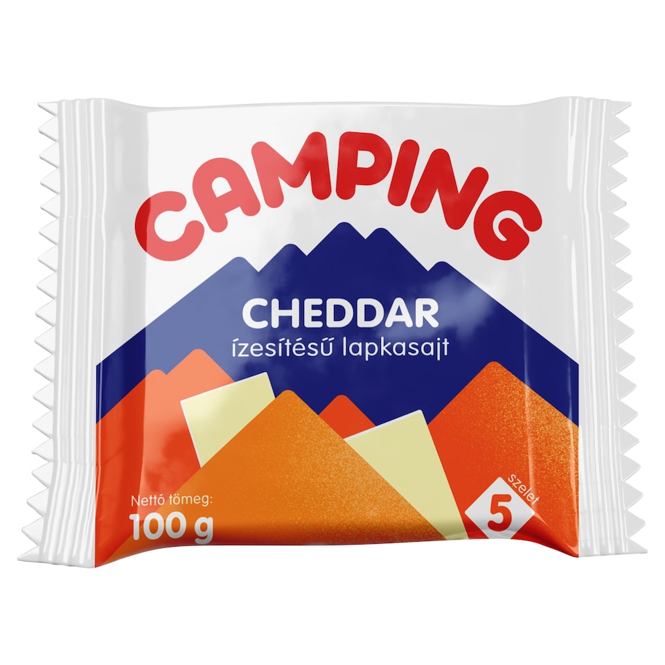 Camping cheddar ízesítésű lapkasajt 100 g