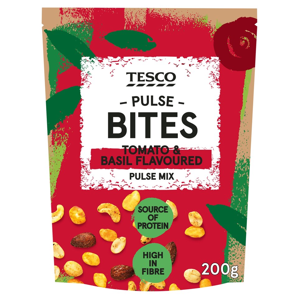 Tesco Pulse Bites Tom & Basil Flavoured Pulse Mix 200G
