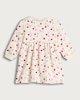 image 4 of F&F Girls Cotton Rich Cherry Print Long Sleeved Sweater Dress in Cream