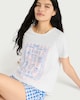image 1 of F&F Pure Cotton Cocktail Short Pyjama Set in Multi Blue