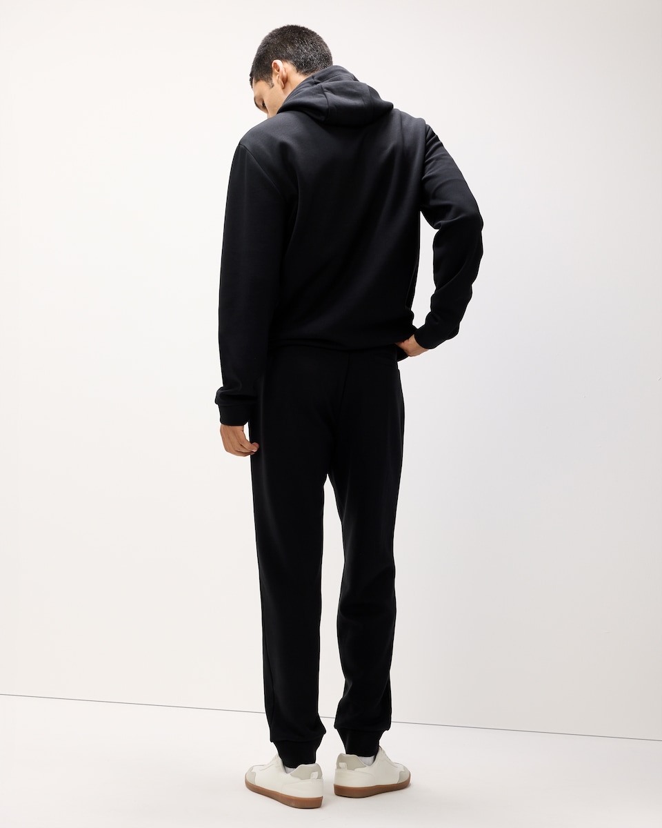 image 1 of F&F Slim Fit Cuffed Joggers in Black
