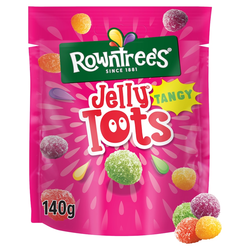 image 1 of ROWNTREES Jelly Tots Tangy Sweets Sharing Bag 140g
