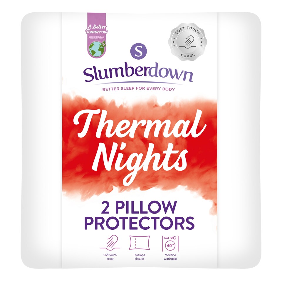 SLUMBERDOWN THERMAL NIGHTS PILLOW PROTECTOR PAIR