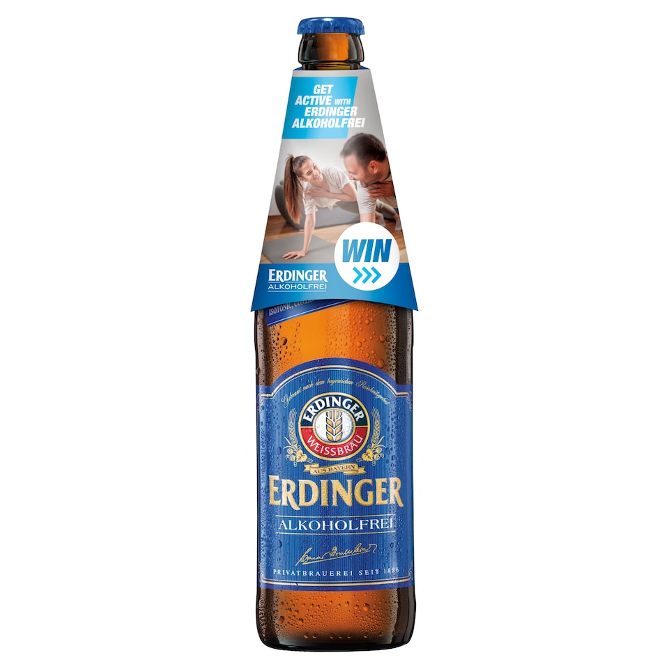 image 1 of Erdinger Alkoholfrei Alcohol Free Wheat Beer Bottle 500ml