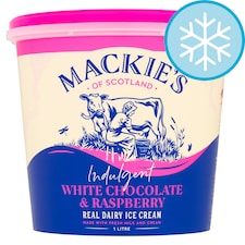 Mackie's Indulgent White Chocolate & Raspberry Ice Cream 1L