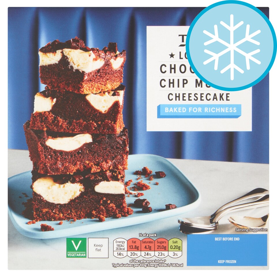 Tesco Chocolate Chip Muffin Cheesecake 370G Tesco Groceries