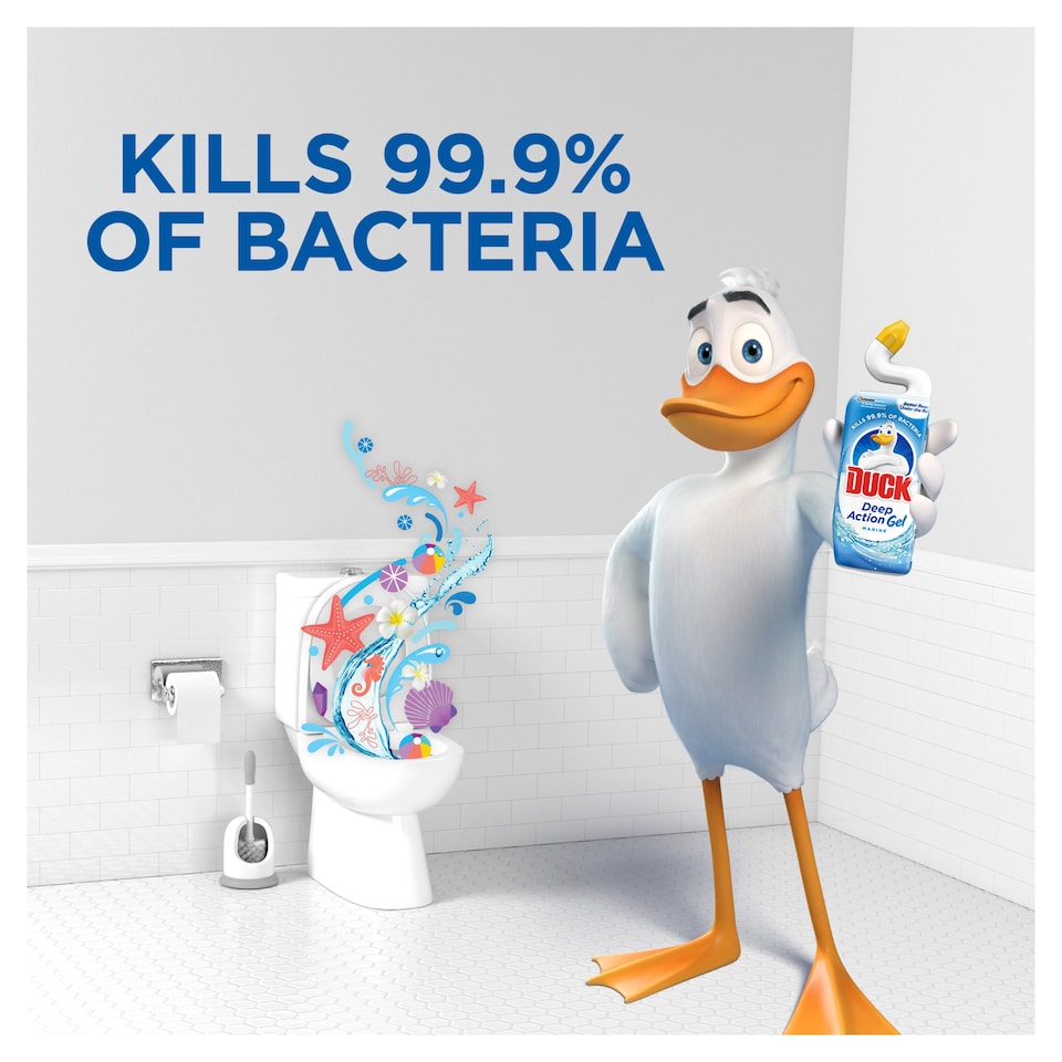 image 1 of Duck Deep Action Toilet Cleaner Gel - Marine 750ml