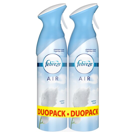 Febreze Aerosol Twin Cotton Air Freshener 2X300ml Tesco Groceries