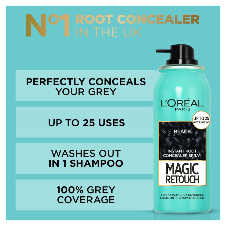 image 1 of L'Oreal Paris Magic Retouch Instant Root Concealer Spray Black 75ml