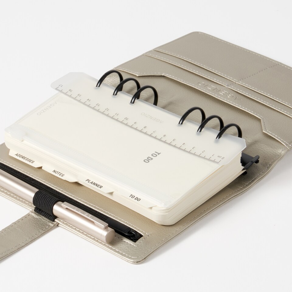 image 1 of Agenzio Soft Touch Organiser Gold