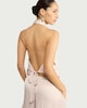 image 2 of F&F Satin Draped Halter Neck Co-ord Top in Pink
