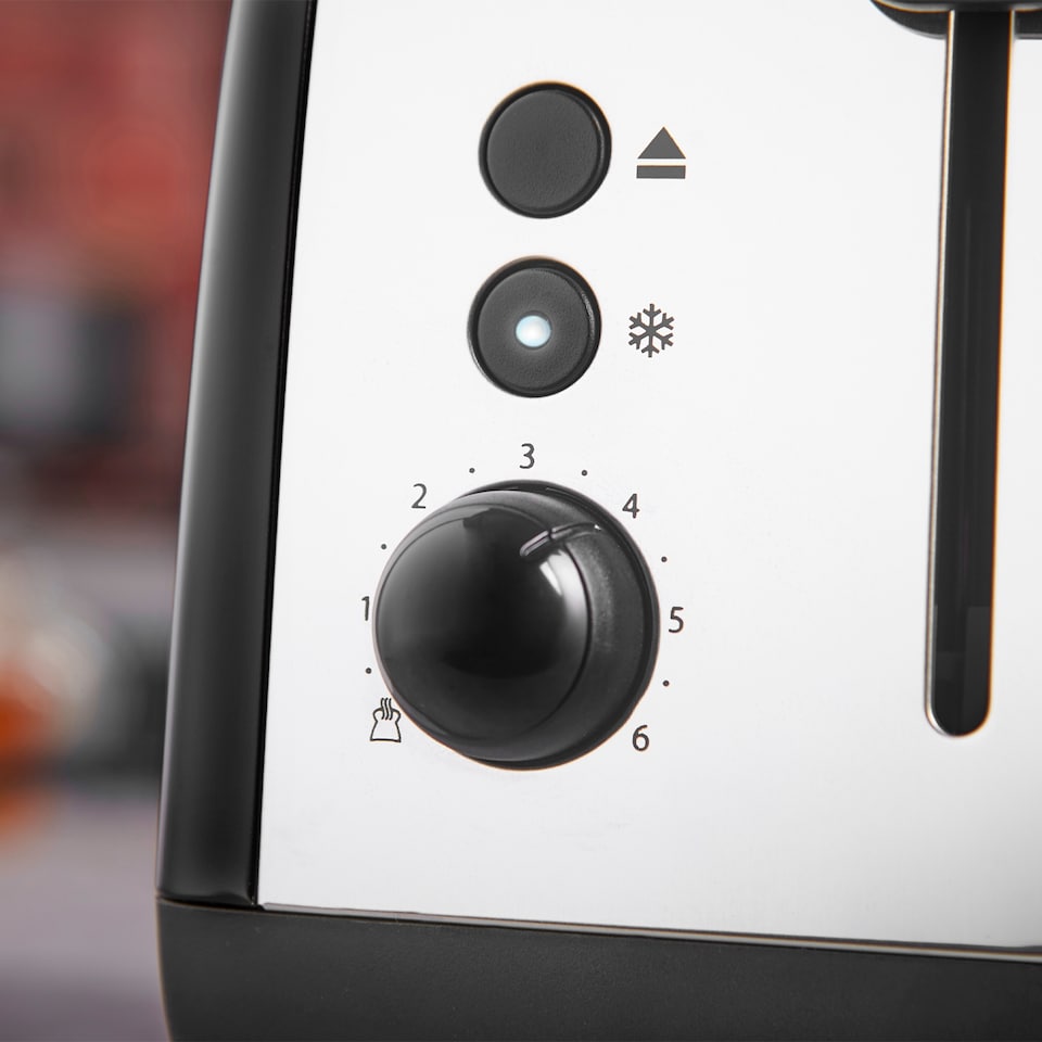 image 1 of Russell Hobbs Black Stainless Steel 2 Slice Toaster